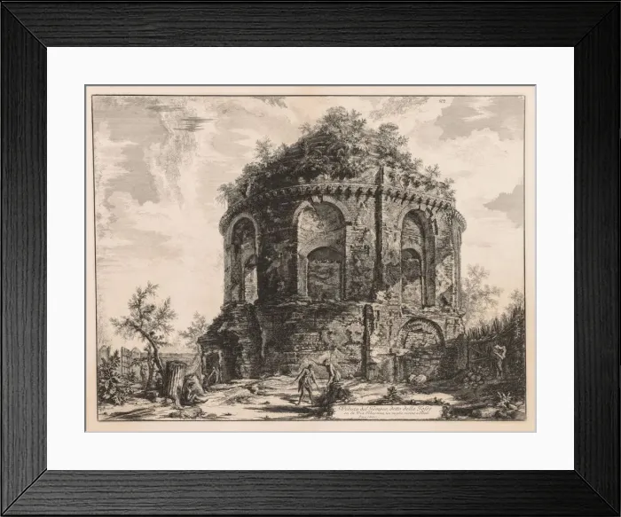 Framed Print : Views of Rome: The So-called Tempio della Tosse, near Tivoli, 1763 Framed Print : Views of Rome: The So-called Tempio della Tosse, near Tivoli, 1763