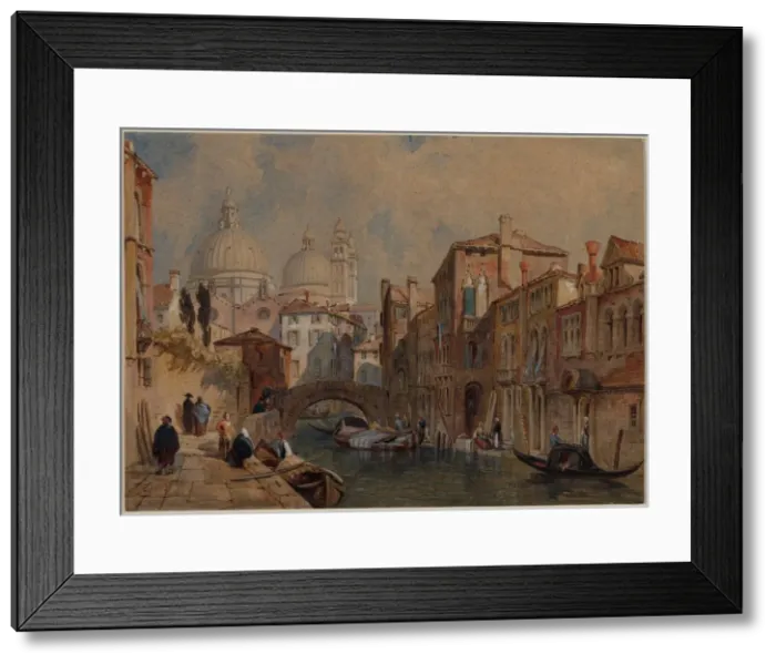 Framed Print : View of Venice: The Dome of Santa Maria della Salute…, 1853. Creator: Frank Dillon (British Framed Print : View of Venice: The Dome of Santa Maria della Salute…, 1853. Creator: Frank Dillon (British