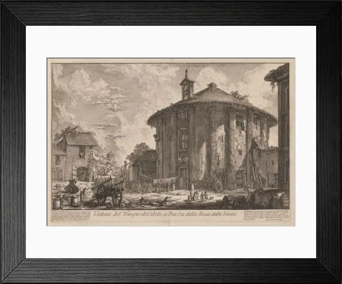 Framed Print : Views of Rome: The Temple of Portunus (?), 1758. Creator: Giovanni Battista Piranesi (Italian Framed Print : Views of Rome: The Temple of Portunus (?), 1758. Creator: Giovanni Battista Piranesi (Italian