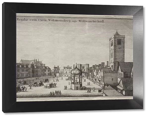 Views of London: New Palace Yard with Westminster Hall, and the Clock House, 1647