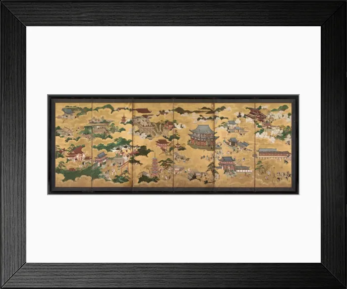 Framed Print : Views of Kyoto, 1600s. Creator: Unknown Framed Print : Views of Kyoto, 1600s. Creator: Unknown