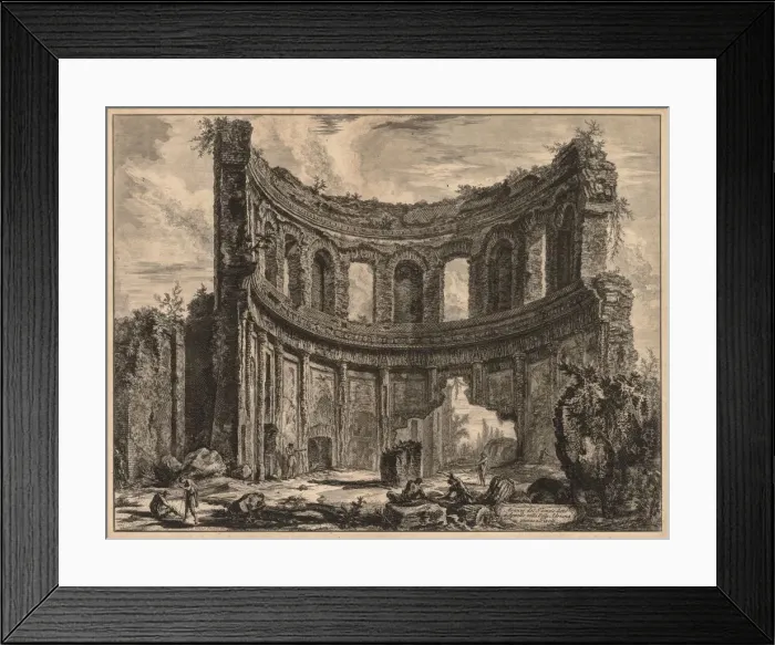Framed Print : Views of Rome: Remains of the Temple of Apollo near Hadrians Villa, 1768. Creator Framed Print : Views of Rome: Remains of the Temple of Apollo near Hadrians Villa, 1768. Creator