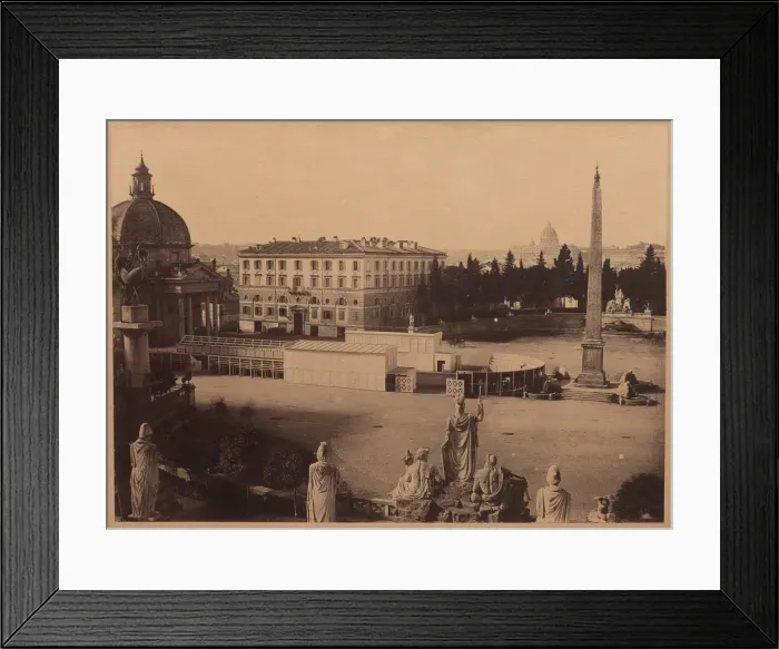 Framed Print : View of Rome, c. 1860. Creator: Unidentified Photographer Framed Print : View of Rome, c. 1860. Creator: Unidentified Photographer