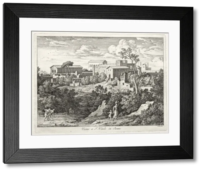 Framed Print : View of San Vitale, Rome, c. 1810. Creator: Joseph Anton Koch (Austrian, 1768-1839) Framed Print : View of San Vitale, Rome, c. 1810. Creator: Joseph Anton Koch (Austrian, 1768-1839)