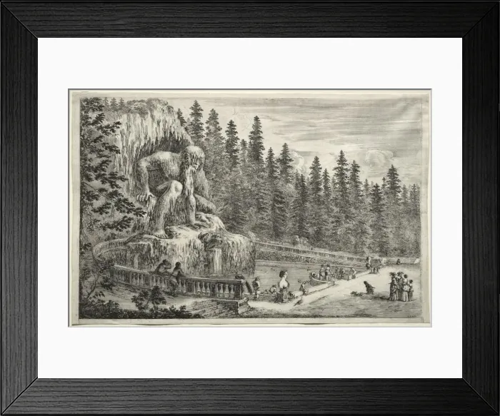 Framed Print : Views of the Villa of Pratolino: Colossal Statue of the Apennines. Creator: Stefano Della Bella Framed Print : Views of the Villa of Pratolino: Colossal Statue of the Apennines. Creator: Stefano Della Bella