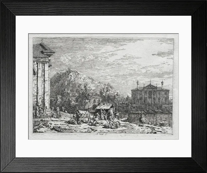 Framed Print : Views of Venice and Environs: A City Beyond a River, 1700s. Creator: Antonio Canaletto (Italian Framed Print : Views of Venice and Environs: A City Beyond a River, 1700s. Creator: Antonio Canaletto (Italian