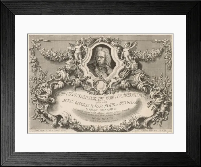 Framed Print : Views of Venice: Frontispiece - Title Page, 1741. Creator: Michele Marieschi (Italian, 1710-1743) Framed Print : Views of Venice: Frontispiece - Title Page, 1741. Creator: Michele Marieschi (Italian, 1710-1743)