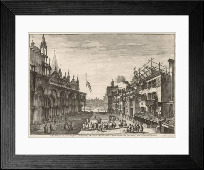 Framed Print : Views of Venice: Piazzetta S. Basso, 1741. Creator: Michele Marieschi (Italian, 1710-1743) Framed Print : Views of Venice: Piazzetta S. Basso, 1741. Creator: Michele Marieschi (Italian, 1710-1743)
