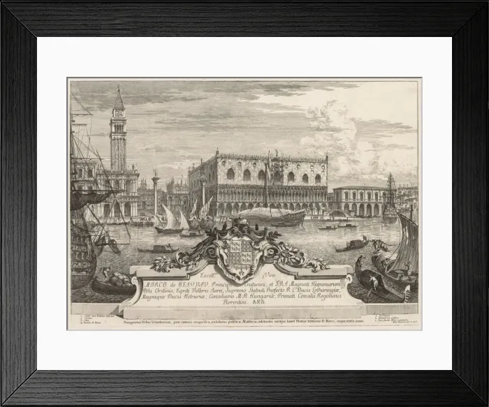 Framed Print : Views of Venice: The Piazzetta and Ducal Palace, 1741. Creator: Michele Marieschi (Italian Framed Print : Views of Venice: The Piazzetta and Ducal Palace, 1741. Creator: Michele Marieschi (Italian
