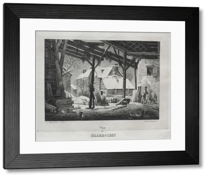 Framed Print : Vue de Chamboissy, 1820. Creator: Godefroy Engelmann (French, 1788-1839)