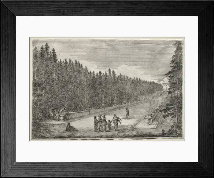 Framed Print : Views of the Villa of Pratolino: The Promenade of the Fountains. Creator: Stefano Della Bella Framed Print : Views of the Villa of Pratolino: The Promenade of the Fountains. Creator: Stefano Della Bella