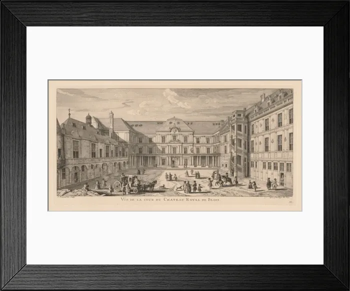 Framed Print : Vue de la cour du Chateau de Blois. Creator: Jacques Rigaud (French, 1681-1754) Framed Print : Vue de la cour du Chateau de Blois. Creator: Jacques Rigaud (French, 1681-1754)
