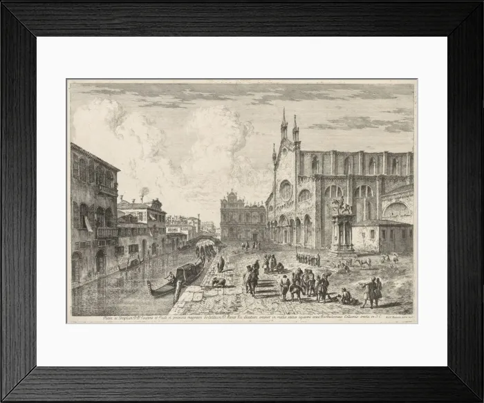 Framed Print : Views of Venice: Campo S. S. Giovanni e Paolo, 1741. Creator: Michele Marieschi (Italian Framed Print : Views of Venice: Campo S. S. Giovanni e Paolo, 1741. Creator: Michele Marieschi (Italian