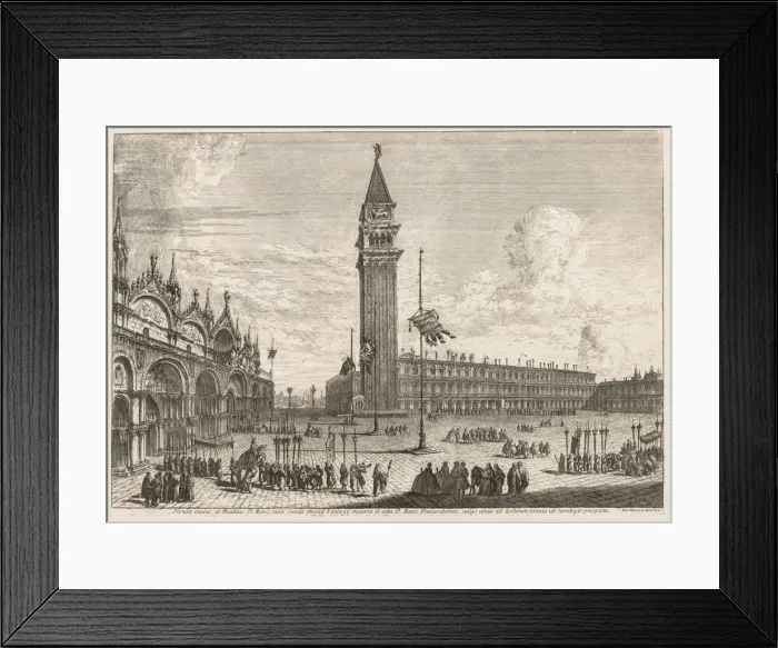 Framed Print : Views of Venice: Piazza and Piazzetta, 1741. Creator: Michele Marieschi (Italian, 1710-1743) Framed Print : Views of Venice: Piazza and Piazzetta, 1741. Creator: Michele Marieschi (Italian, 1710-1743)
