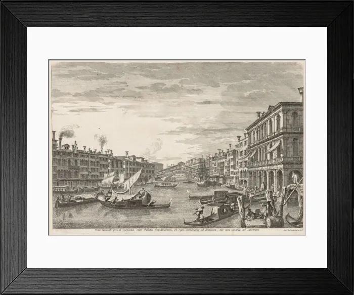 Framed Print : Views of Venice: Rialto, 1741. Creator: Michele Marieschi (Italian, 1710-1743) Framed Print : Views of Venice: Rialto, 1741. Creator: Michele Marieschi (Italian, 1710-1743)