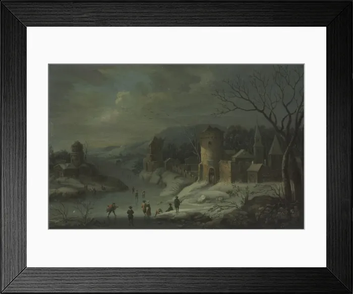 Framed Print : Winter Landscape, c. 1680-1718. Creator: Jan Griffier (Dutch, 1648-1718), attributed to