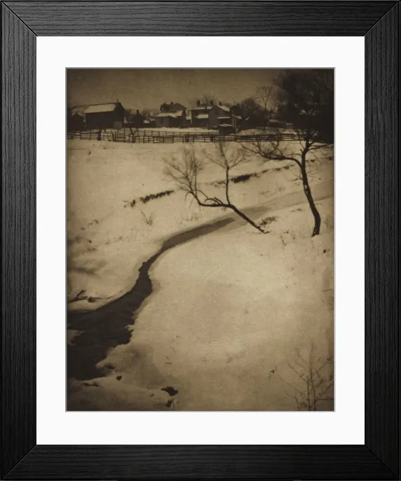 Framed Print : Winter Landscape, c. 1900. Creator: Clarence H. White (American, 1871-1925) Framed Print : Winter Landscape, c. 1900. Creator: Clarence H. White (American, 1871-1925)