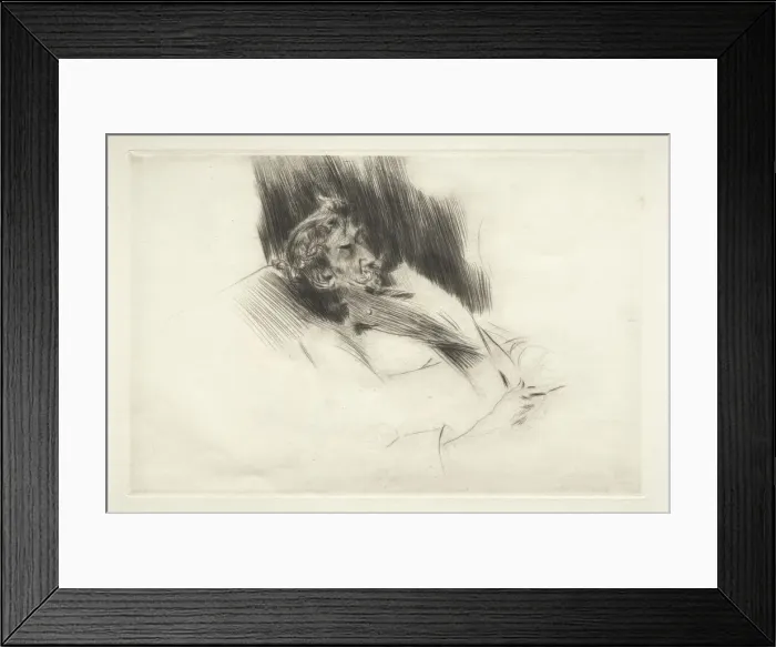 Framed Print : Whistler Asleep, 1897. Creator: Giovanni Boldini (Italian, 1842-1931) Framed Print : Whistler Asleep, 1897. Creator: Giovanni Boldini (Italian, 1842-1931)