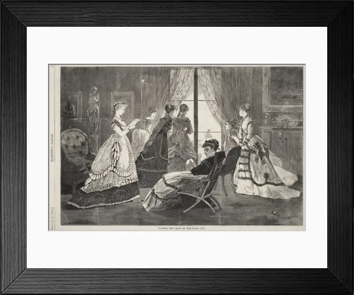 Framed Print : Waiting for Calls on New Years Day, 1869. Creator: Winslow Homer (American, 1836-1910) Framed Print : Waiting for Calls on New Years Day, 1869. Creator: Winslow Homer (American, 1836-1910)