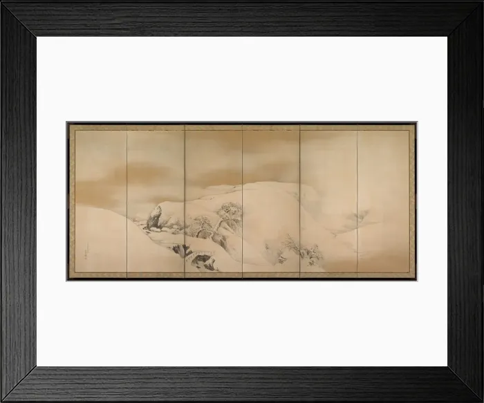 Framed Print : Winter Day, 1784. Creator: Maruyama Okyo (Japanese, 1733-1795)