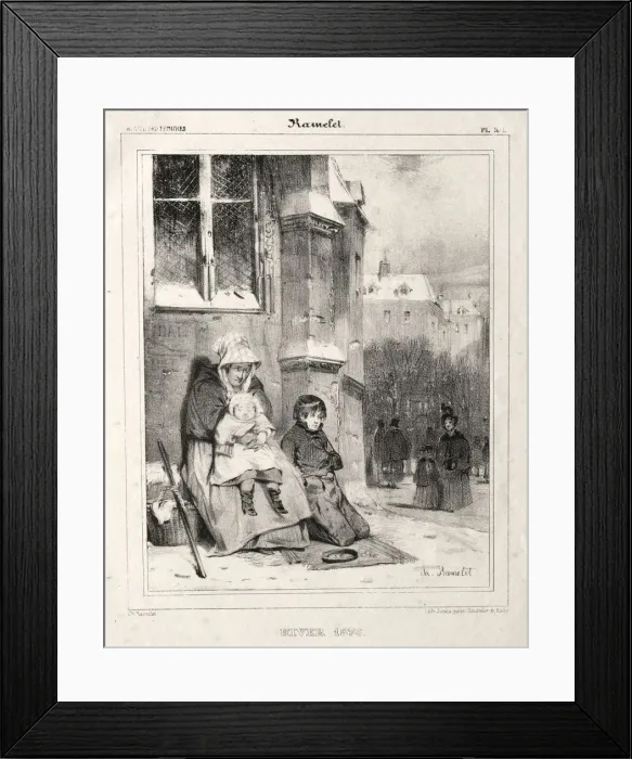 Framed Print : Winter, 1836. Creator: Charles Ramelet (French, 1805-1851) Framed Print : Winter, 1836. Creator: Charles Ramelet (French, 1805-1851)