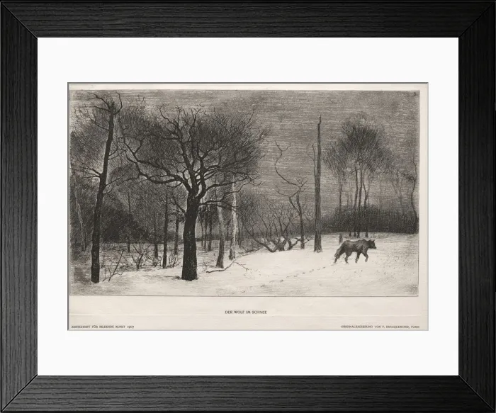 Framed Print : Winter, 1862. Creator: Felix Bracquemond (French, 1833-1914); Bildende Kunst Framed Print : Winter, 1862. Creator: Felix Bracquemond (French, 1833-1914); Bildende Kunst