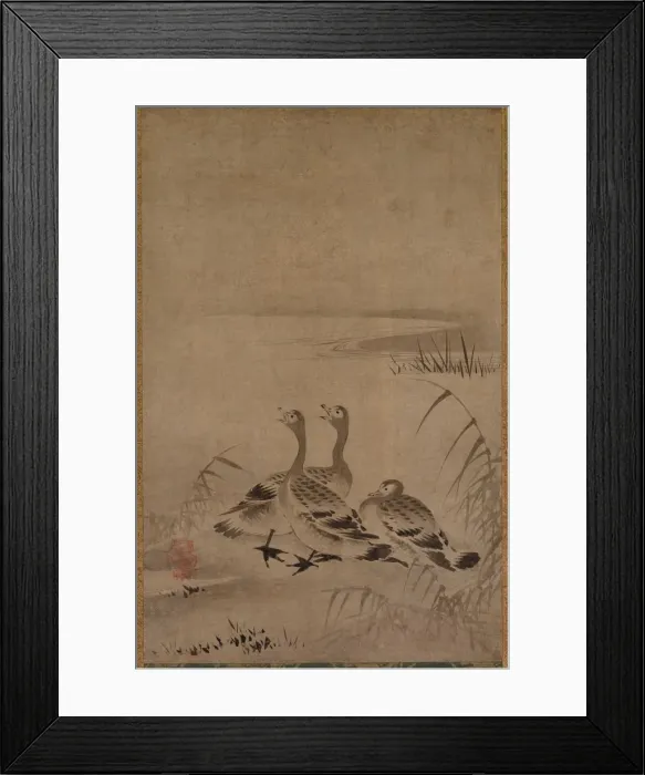 Framed Print : Wild Geese, early 1500s. Creator: Kano Chokichi (Japanese) Framed Print : Wild Geese, early 1500s. Creator: Kano Chokichi (Japanese)