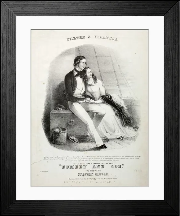 Framed Print : Walter and Florence - Sheet Music Cover. Creator: Winslow Homer (American, 1836-1910) Framed Print : Walter and Florence - Sheet Music Cover. Creator: Winslow Homer (American, 1836-1910)