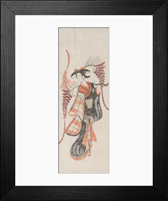 Framed Print : Wisteria Maiden (Fuji Musume), 17th century. Creator: Unknown Framed Print : Wisteria Maiden (Fuji Musume), 17th century. Creator: Unknown