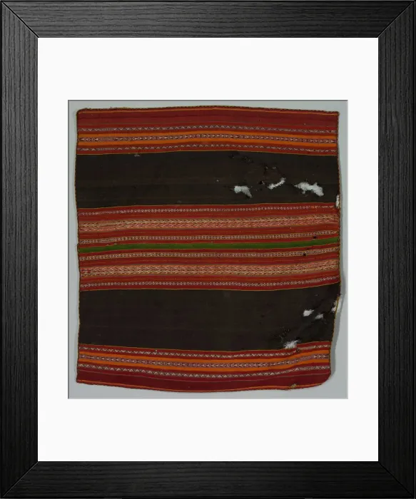 Framed Print : Warp Patterned Cloth, late 1800s. Creator: Unknown Framed Print : Warp Patterned Cloth, late 1800s. Creator: Unknown