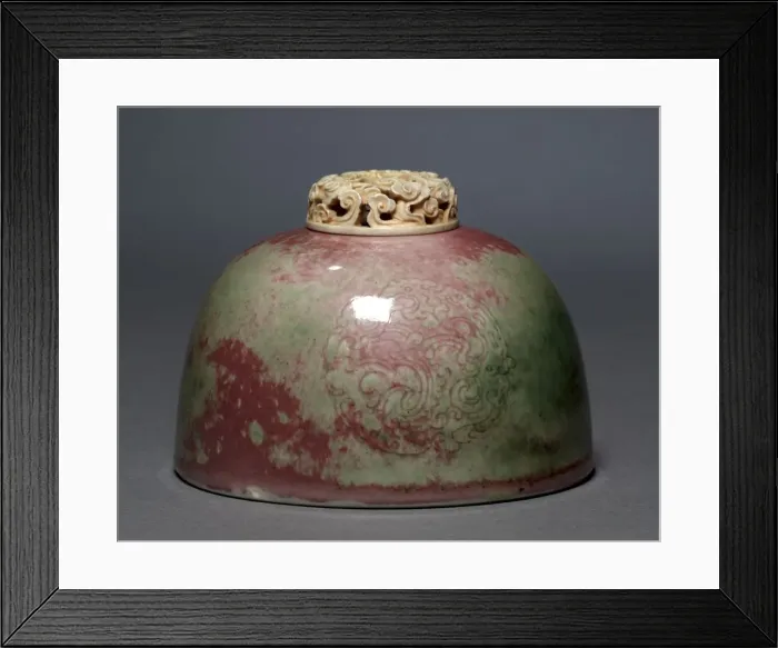 Framed Print : Water Pot with Ivory Lid, 1662-1722. Creator: Unknown Framed Print : Water Pot with Ivory Lid, 1662-1722. Creator: Unknown