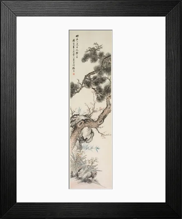 Framed Print : Three Purities, 1800s. Creator: Zhang Xiong (Chinese, 1803-1886) Framed Print : Three Purities, 1800s. Creator: Zhang Xiong (Chinese, 1803-1886)