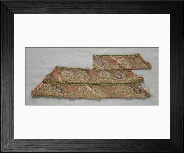 Framed Print : Three Strips Pieced Together, 1700s - 1800s. Creator: Unknown Framed Print : Three Strips Pieced Together, 1700s - 1800s. Creator: Unknown