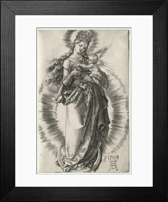 Framed Print : The Virgin with a Starry Crown, 1508. Creator: Albrecht Dürer (German, 1471-1528) Framed Print : The Virgin with a Starry Crown, 1508. Creator: Albrecht Dürer (German, 1471-1528)