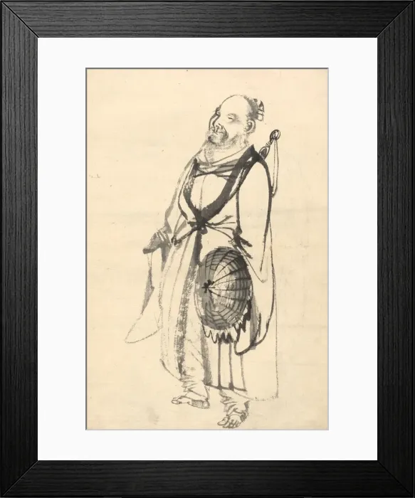 Framed Print : The Wandering Hermit. Creator: Kono Bairei (Japanese, 1844-1895) Framed Print : The Wandering Hermit. Creator: Kono Bairei (Japanese, 1844-1895)