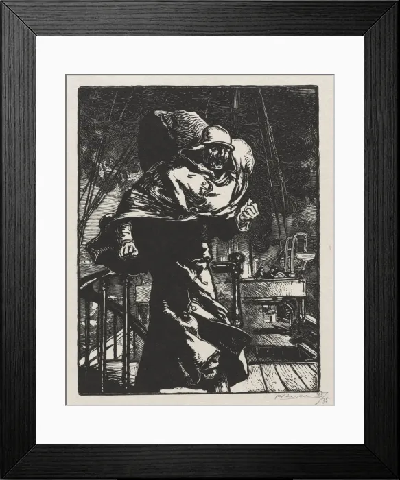 Framed Print : The War of 1914. First Series. Emperor William in Anger, 1915. Creator: Auguste Louis Lepere Framed Print : The War of 1914. First Series. Emperor William in Anger, 1915. Creator: Auguste Louis Lepere