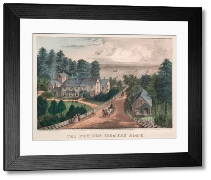 Framed Print : The Western Farmers Home. Creator: James Merritt Ives (American, 1824-1895) Framed Print : The Western Farmers Home. Creator: James Merritt Ives (American, 1824-1895)