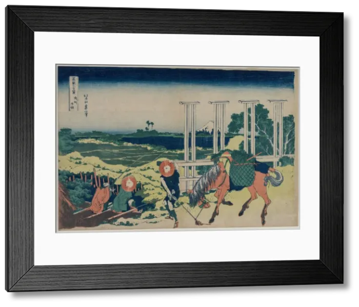Framed Print : The Weir at Senju in Musashi Province (from the series Thirty-six Views of Mt. Fuji), early 1830s Framed Print : The Weir at Senju in Musashi Province (from the series Thirty-six Views of Mt. Fuji), early 1830s