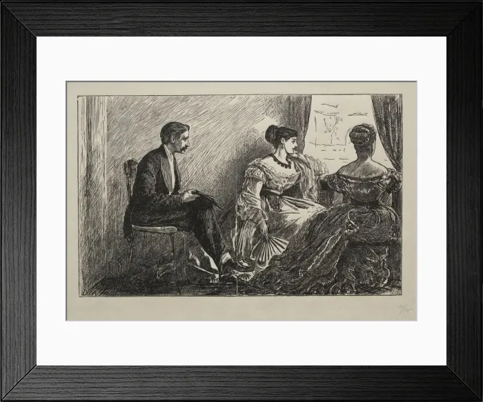 Framed Print : The White Camellia, 1868. Creator: George Louis Palmella Busson Du Maurier (British, 1834-1896) Framed Print : The White Camellia, 1868. Creator: George Louis Palmella Busson Du Maurier (British, 1834-1896)