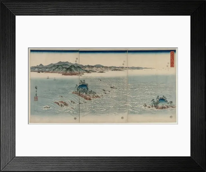 Framed Print : The Whirlpools of Awa, 1857. Creator: Utagawa Hiroshige (Japanese, 1797-1858) Framed Print : The Whirlpools of Awa, 1857. Creator: Utagawa Hiroshige (Japanese, 1797-1858)