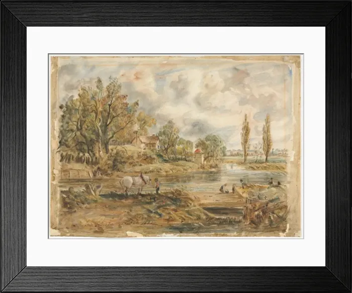 Framed Print : The White Horse. Creator: John Constable (British, 1776-1837), imitator of Framed Print : The White Horse. Creator: John Constable (British, 1776-1837), imitator of