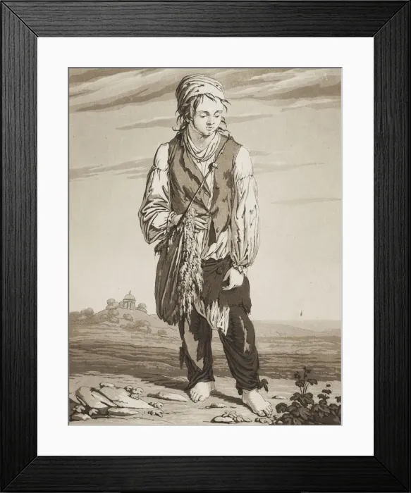 Framed Print : The Young Beggars, c. 1800. Creator: Karl Ludwig Bernhard Buchhorn (German, 1770-1856) Framed Print : The Young Beggars, c. 1800. Creator: Karl Ludwig Bernhard Buchhorn (German, 1770-1856)