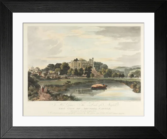 Framed Print : This View of Arundel Castle, 1819. Creator: John Baily (British); Wm Scott Framed Print : This View of Arundel Castle, 1819. Creator: John Baily (British); Wm Scott