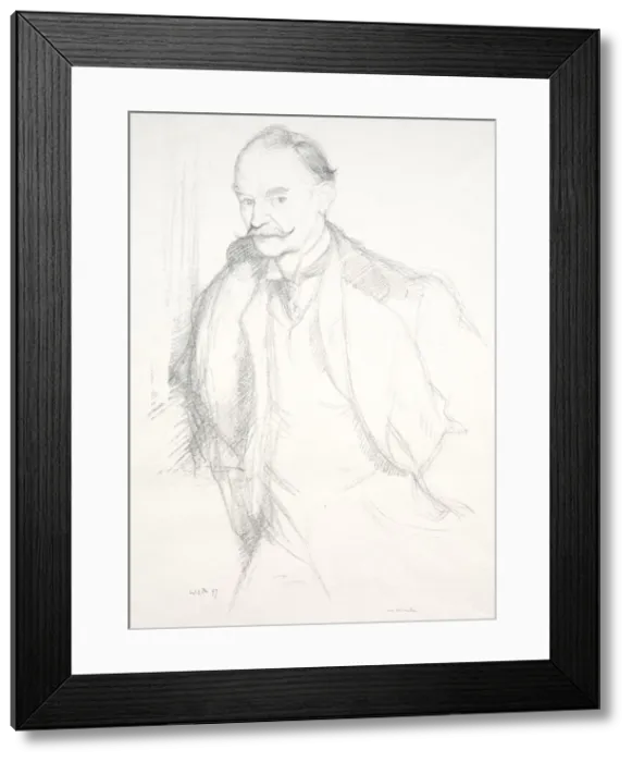 Framed Print : Thomas Hardy, 1897. Creator: William Rothenstein (British, 1872-1945) Framed Print : Thomas Hardy, 1897. Creator: William Rothenstein (British, 1872-1945)