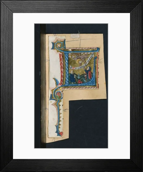 Framed Print : Three Cuttings from a Missal, c. 1470-1500. Creator: Unknown Framed Print : Three Cuttings from a Missal, c. 1470-1500. Creator: Unknown
