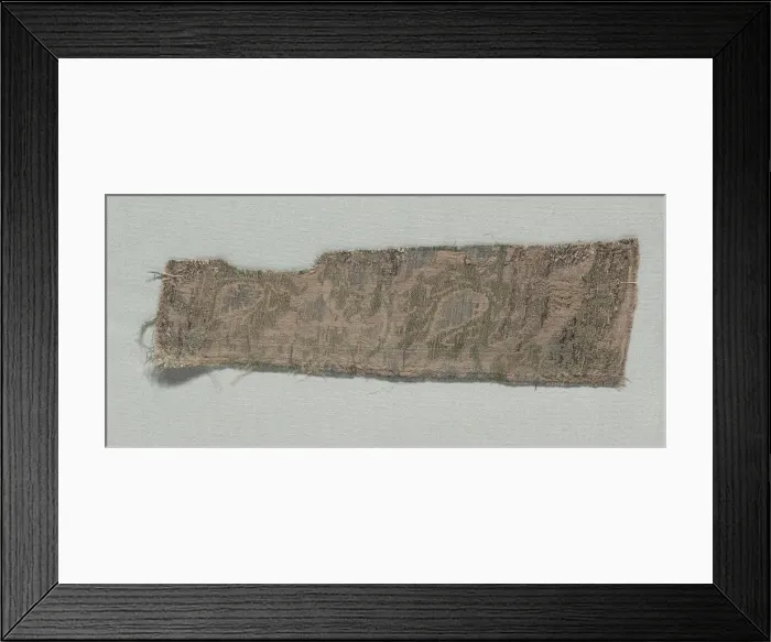 Framed Print : Three Fragments of Italian Gothic Silk, 1350-1399. Creator: Unknown Framed Print : Three Fragments of Italian Gothic Silk, 1350-1399. Creator: Unknown