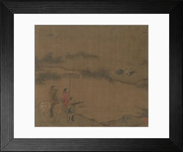 Framed Print : Three Horsemen Hunting Wild Geese, 960-1279. Creator: Unknown Framed Print : Three Horsemen Hunting Wild Geese, 960-1279. Creator: Unknown