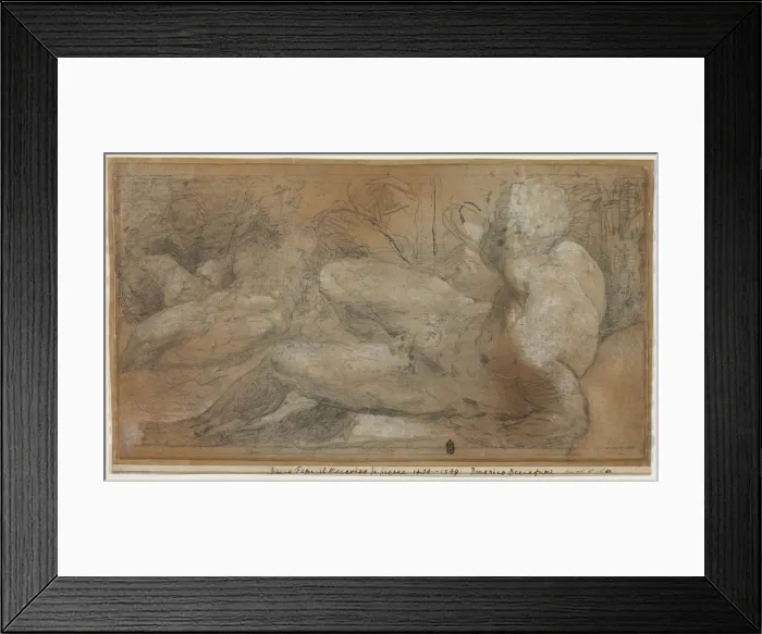 Framed Print : Three Male Nudes, c. 1540-1547. Creator: Domenico Beccafumi (Italian, 1486-1551) Framed Print : Three Male Nudes, c. 1540-1547. Creator: Domenico Beccafumi (Italian, 1486-1551)