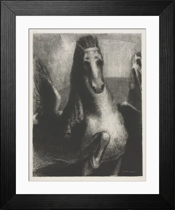 Framed Print : The Wing, 1893. Creator: Becquet (French); Odilon Redon (French, 1840-1916) Framed Print : The Wing, 1893. Creator: Becquet (French); Odilon Redon (French, 1840-1916)