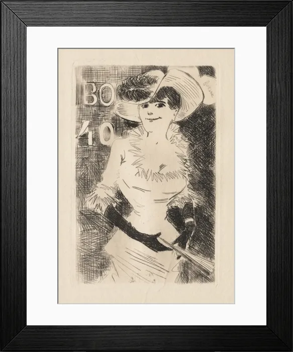 Framed Print : The Walker, 1880-86. Creator: Jean Louis Forain (French, 1852-1931) Framed Print : The Walker, 1880-86. Creator: Jean Louis Forain (French, 1852-1931)